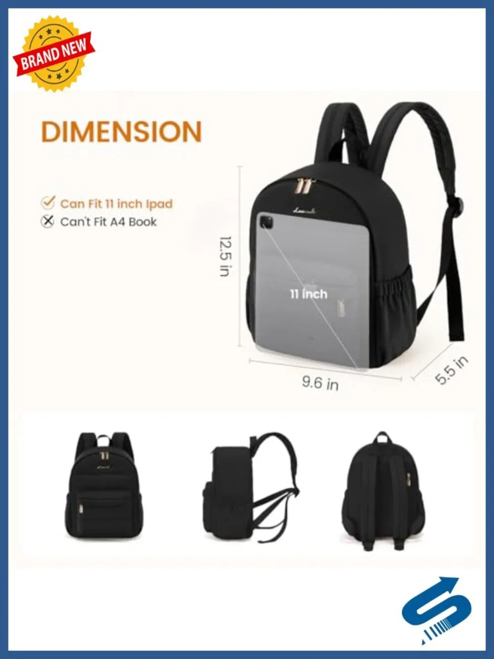 Women's Quilted Nylon Puffer Backpack, Anti-Theft Travel Daypack